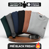 [Leve 6, Pague Só 3] Suéter Masculino Texturizado Sedrax em Malha de Seda Gelo, Viscose e Spandex + BRINDES: Relógio e Cinto