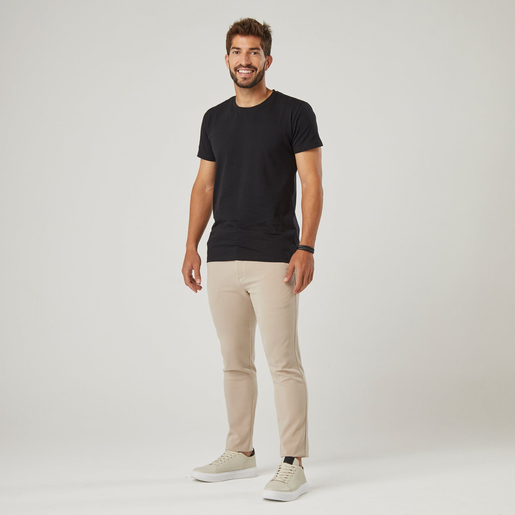 Camiseta Masculina Algodão Pima - Preta